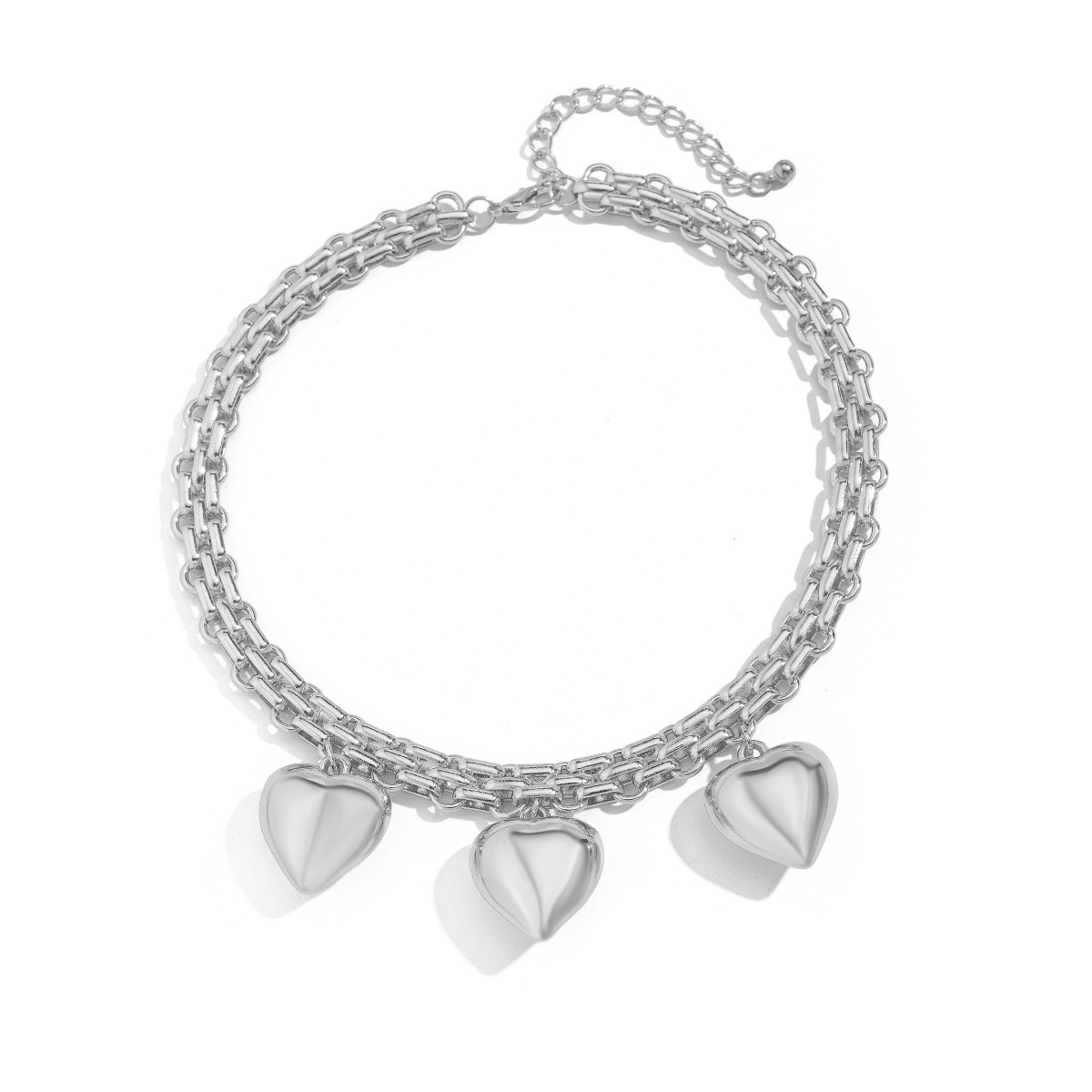 77g Weight CCB, Alloy Pendant Material Pendant Necklace Classification Iron Chain Material 1 Piece Quantity Holiday, Daily Occasion CCB, Alloy, Iron Material Star, Heart Shape Pattern Women's Gender Casual, Simple Style Style Casual Simple Style Star Heart Shape CCB Alloy Iron Wholesale Pendant Necklace 9