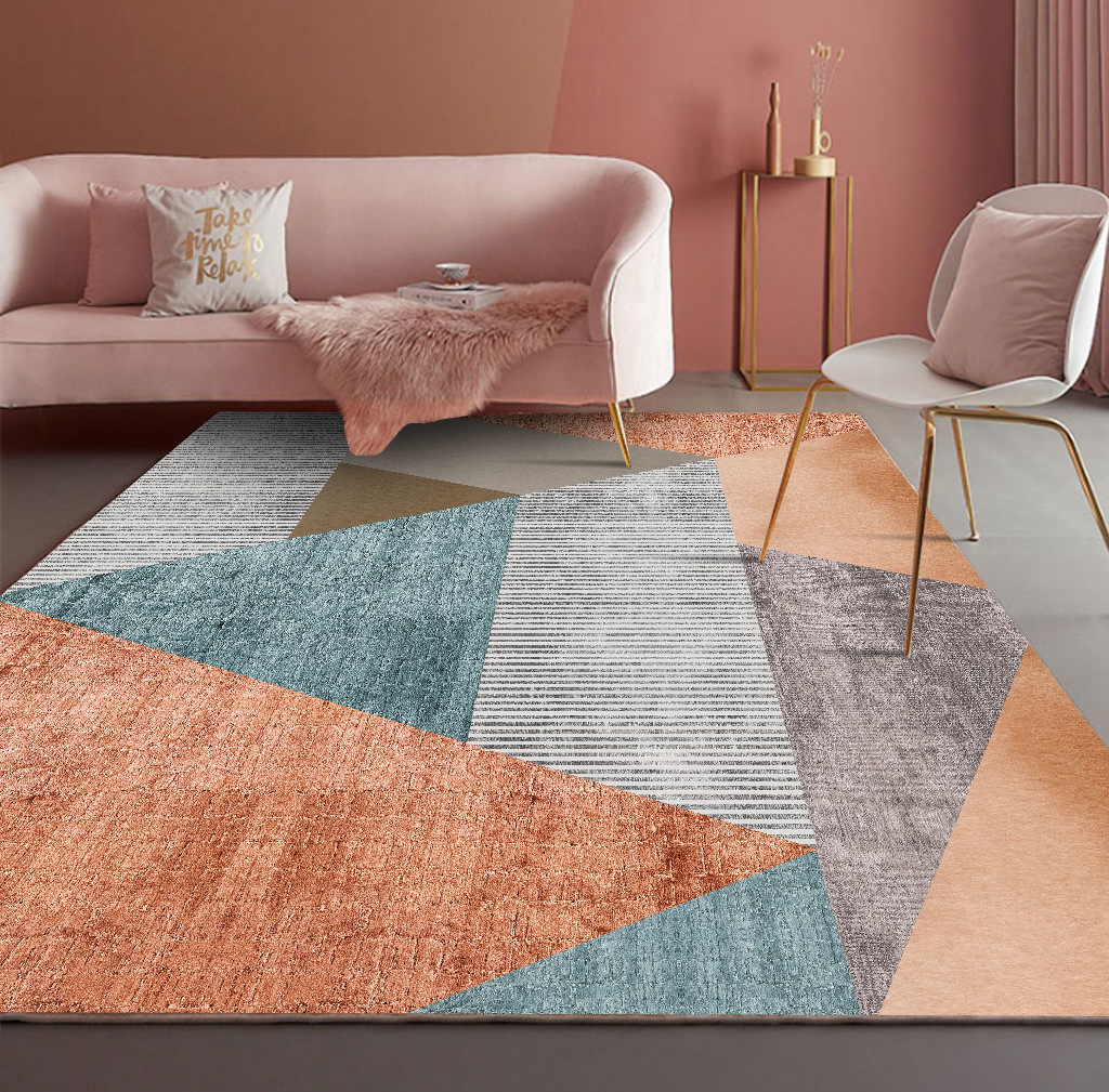 Nordic ins estilo sala de estar alfombra moderna minimalista elegante casa Mat dormitorio alfombra lavada mesa de té alfombra mat