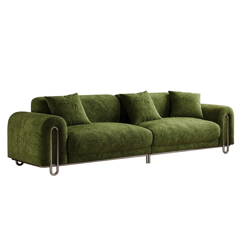 Sofá de tela de estilo retrógrado francés, sofá de estilo medieval recto y sofá de estilo medieval de estilo pequeño tipo de casa
