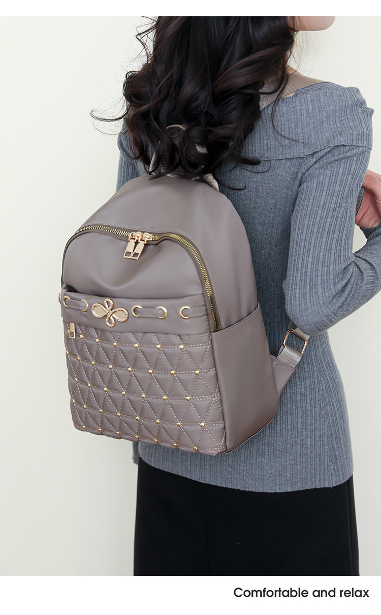 2024 New Oxford Cloth Backpack For Women Fashionable And Versatile Large Capacity Women's Leisure Travel Backpack_voghion.com