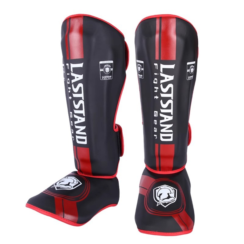 업그레이드 된 두꺼운 라텍스 다리 보호자 검은 색과 빨간색