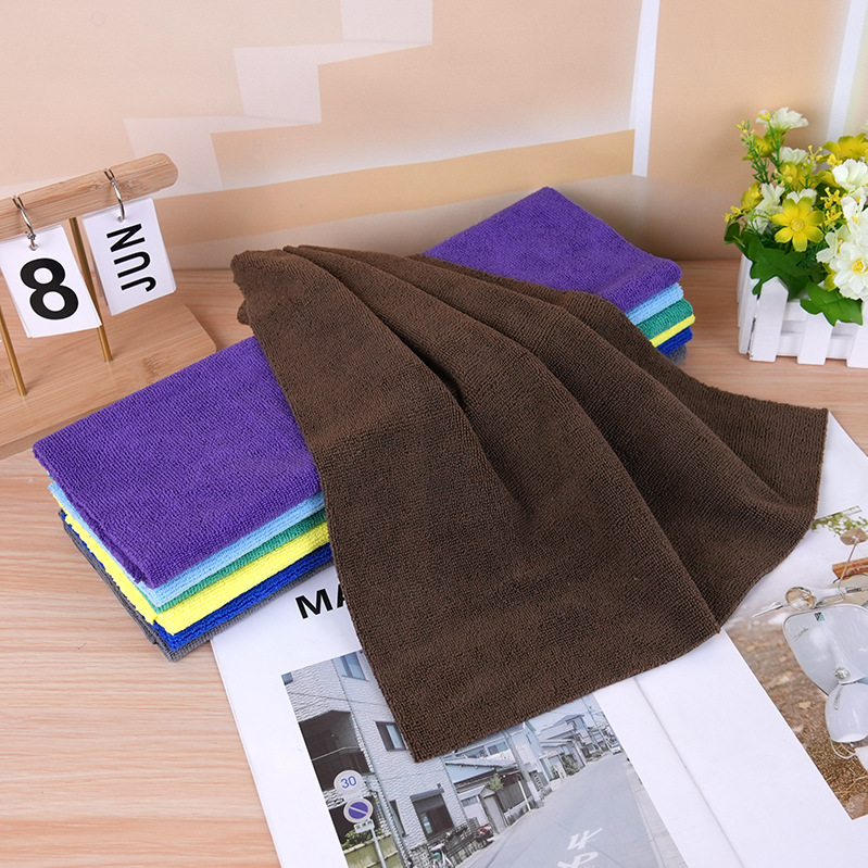 Tejido de urdimbre toallas cuadradas de microfibra ultrasonida sin bordes diseño de automóviles belleza limpieza doméstica no pierde cabello comercio exterior exclusivo