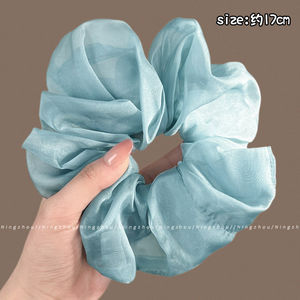 2026 nuevo estilo coreano super grande anillo de pelo intestino grande niñas de alto nivel de sensación de cabello de flores cuerdas de cabello de cordón de goma adornos para el cabello
