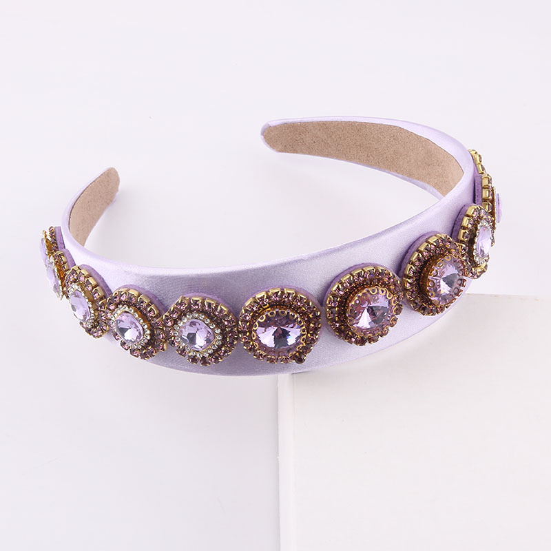 Diadema De Ala Ancha Con Strass De Color Barroco display picture 7