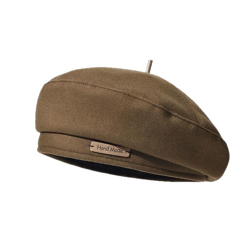 New style Beret hat for women, Korean style all-matching face-showing small painter hat for winter warmth preservation literary retro octagonal hat