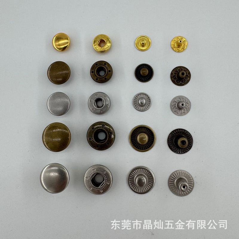 金属メッキ四つ折りボタン655 633 831スナップボタン10mm12.5mm15mm8050緊急ボタンアクセサリー|undefined