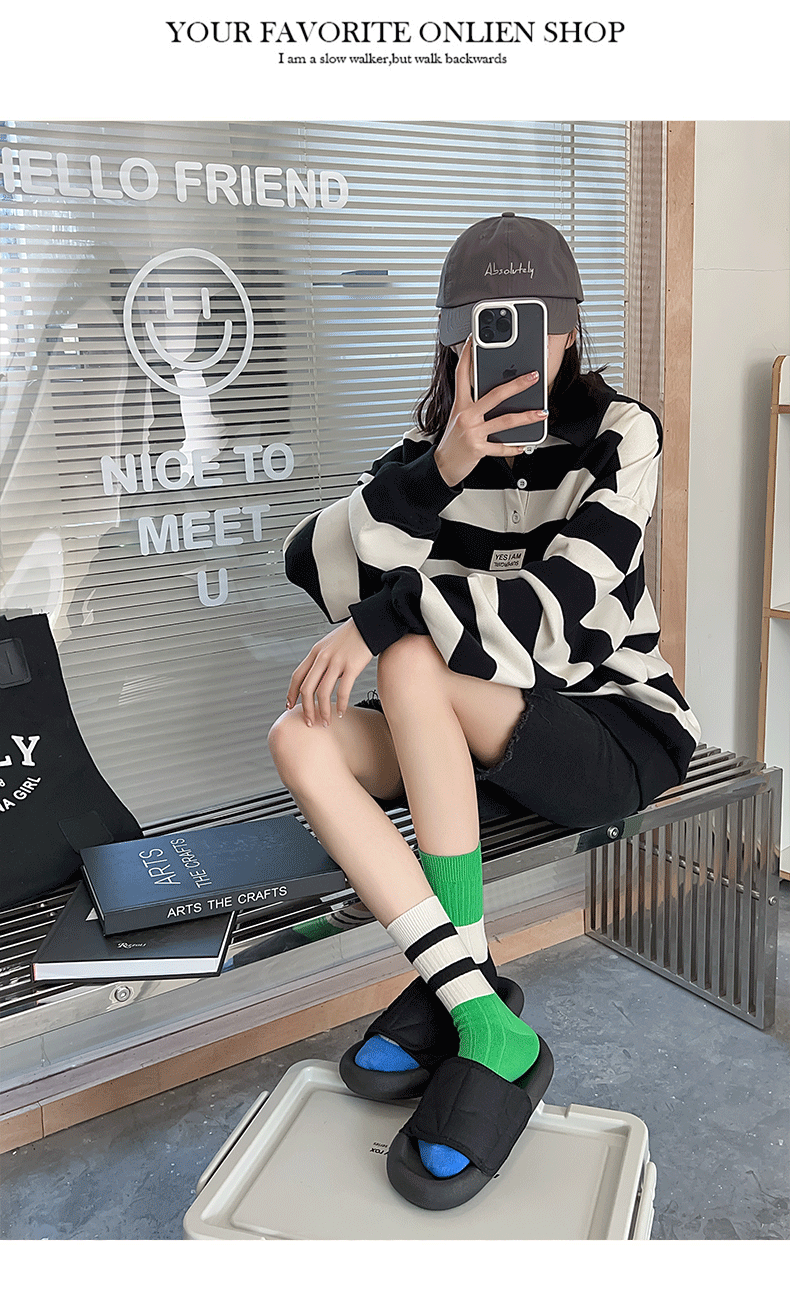 Unisex Casual Color Block Cotton Crew Socks A Pair display picture 2