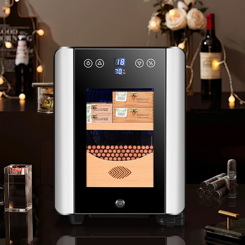 Kelong 80HC temperature controlled humidifying cigar cabinet mini small household cedar wood electronic red wine cabinet smoke cabinet
