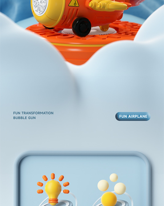 Handheld Machine 2025 Nieuw Model Internet-Beroemd Transformerend Vliegtuigpistool Volautomatisch Bellenblaasspeelgoed voor Kinderen_voghion.com