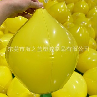 Factory Large Amount of Yellow Grapefruit Balls Inflatable Yellow Light Grapefruit Fruit Model Inflatable Grapefruit Light Ball