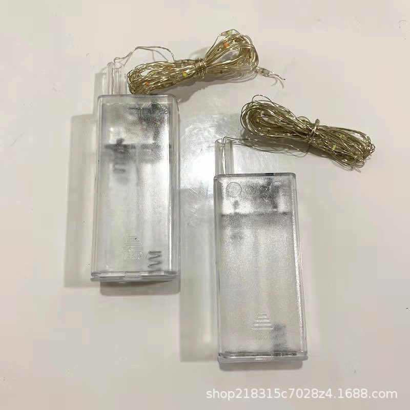 灯线盒手柄闪灯串创意装饰彩暖灯带波波球彩灯电池盒