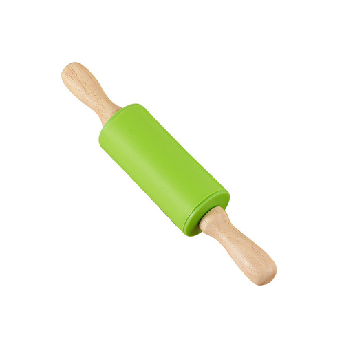 Children's Non-stick Silicone Rolling Pin for Dumpling Skins, Home Use with Handle, Baking Roller