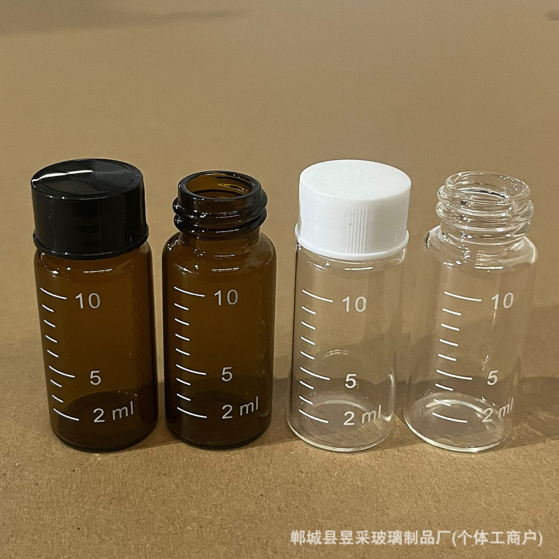 10ml Glass Bottle with Scale Line Transparent Brown Threaded Mouth Sample Bottle Reagent Bottle 10ml Glass Bottle with Scale Line Transparent Brown Threaded Mouth Sample Bottle Reagent Bottle