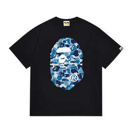 跨境批发潮牌BAPE240克半袖猿人头短袖鲨鱼上衣T恤供货