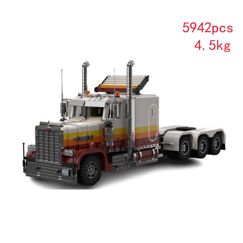 Cross-border Hot-selling In-stock MOC-39073 Small-piece Assembly Building Block Toy Truck Transporter Educational Model_voghion.com