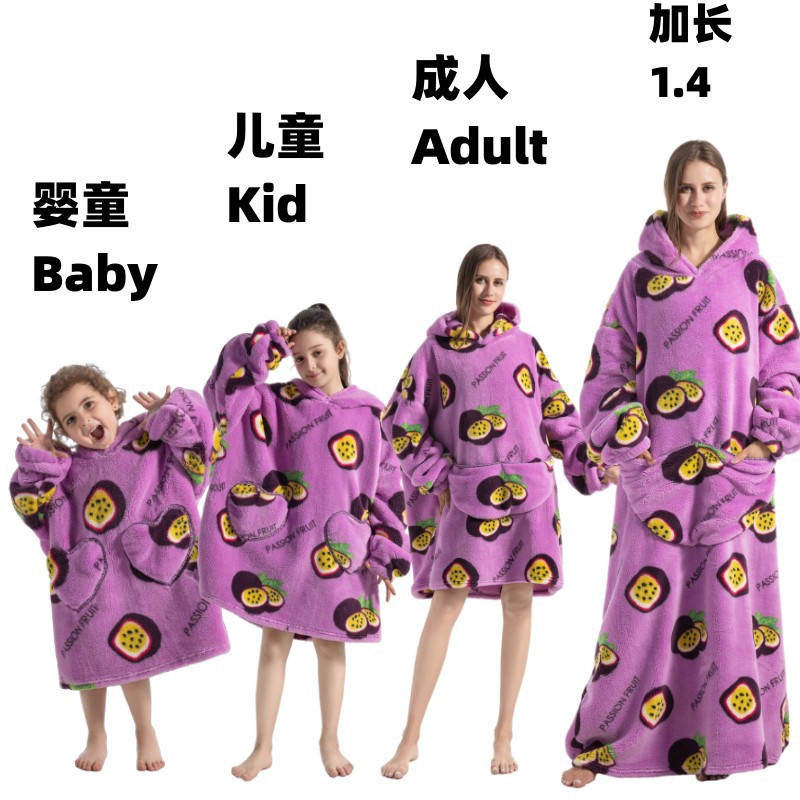 Nueva sudadera con capucha estilo manta para otoño e invierno, cálida, holgada y de corte amplio para adultos, estilo unisex para parejas.