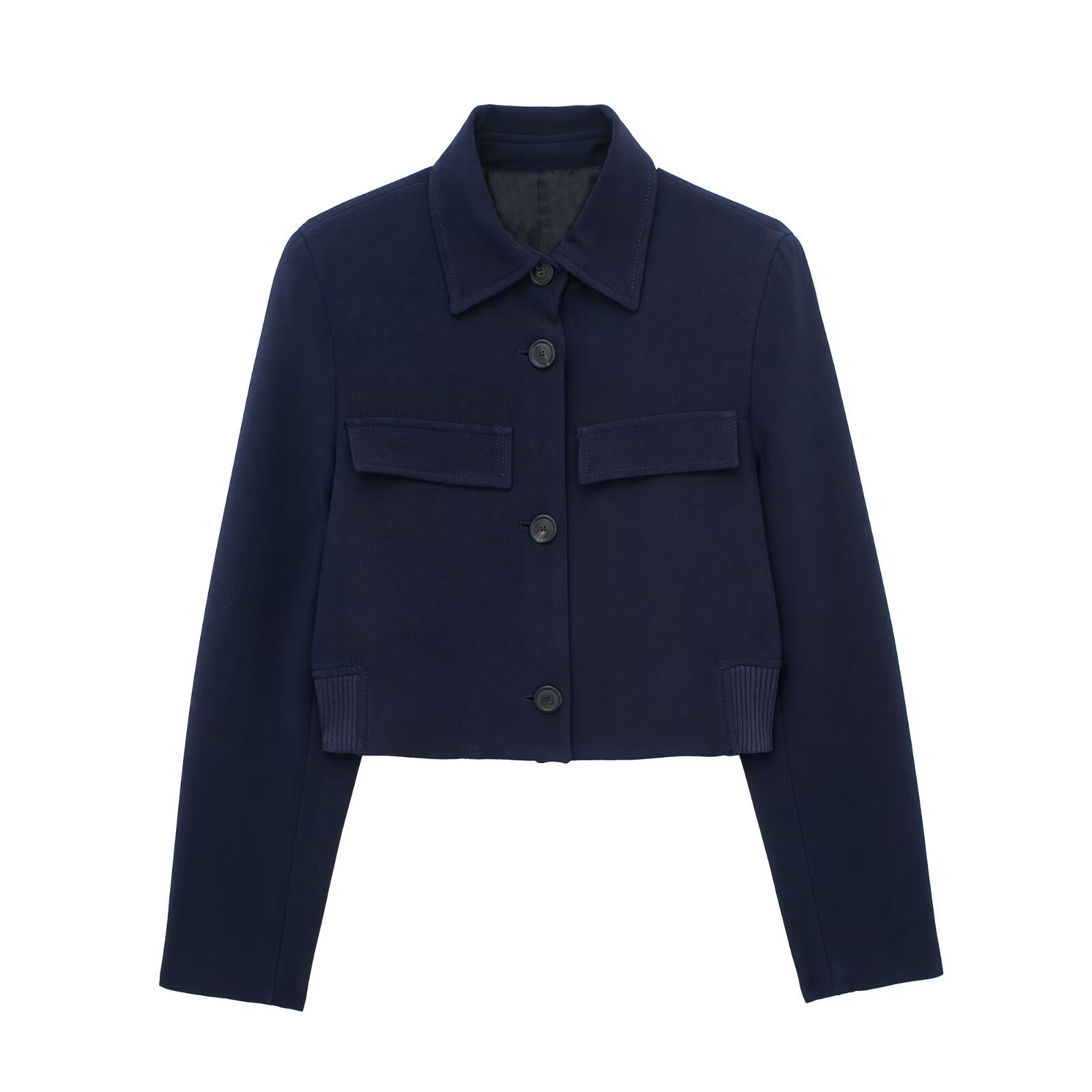 ZR women's 2024 new flip cover decoration short pilot jacket+lace up pants set_voghion.com