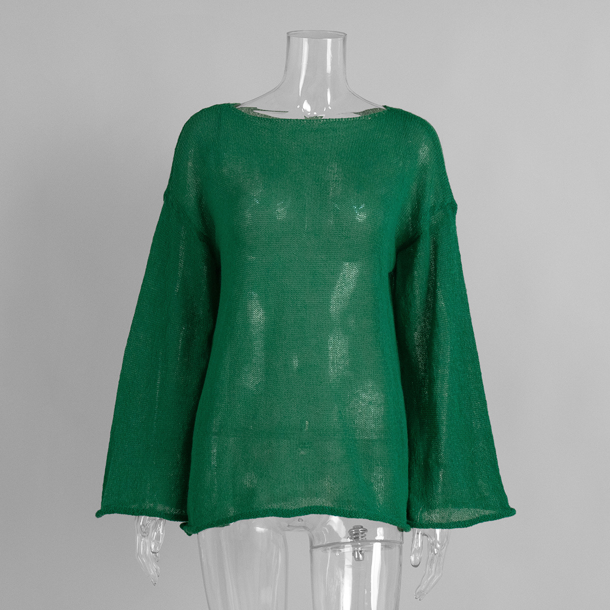 Women's Hollow Knit Top With Round Neck For Summer Style_voghion.com