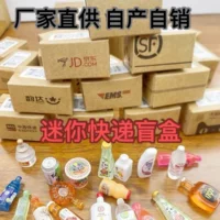 Мини-экспресс игрушка модель миниатюрная коробка кукла коробка слепая коробка украшает сцену мини-экспресс небольшой пакет