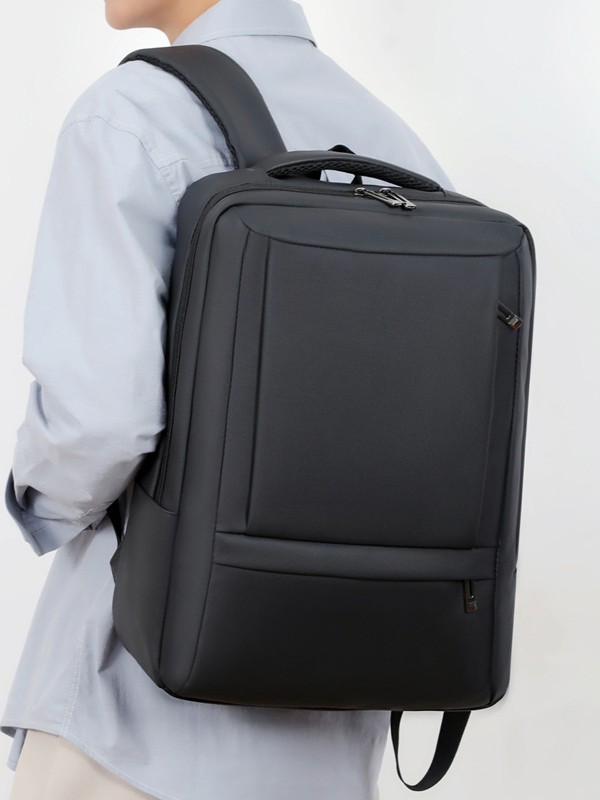 Mochila transfronteriza nueva para hombre, mochila simple recargable USB, mochila de negocios impermeable, bolsa de computadora de viaje de viaje