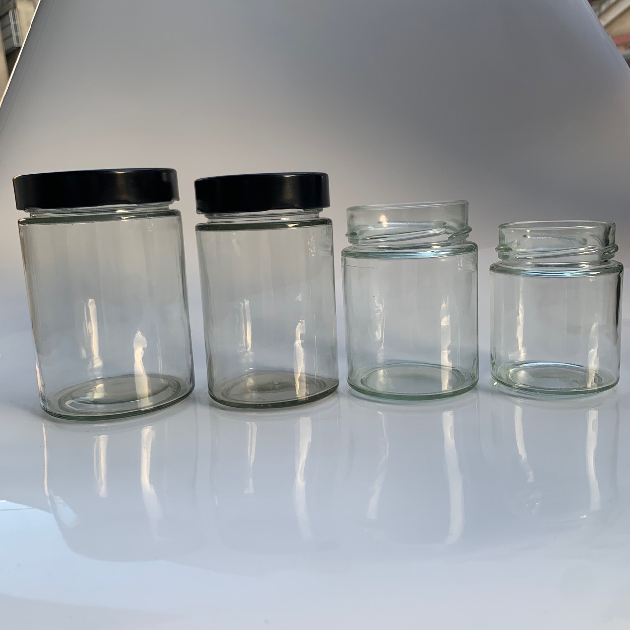 圆形酱菜瓶玻璃瓶蜂蜜瓶高盖款果酱瓶