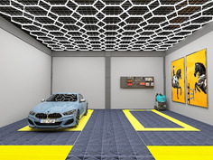 Sala de lavado de coches Estación de luz tienda de belleza led luz de techo de cristal chapado en película taller sin polvo tienda de 4S luz de la parrilla