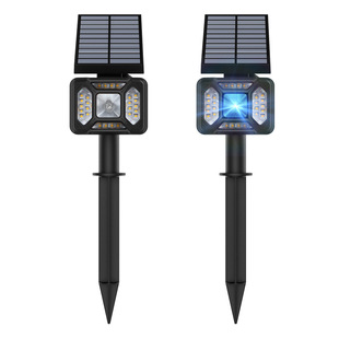 Cross-border Amazon Explosions Solar Inserted Light Outdoor Park 27led Lawn Courtyard Spotlight