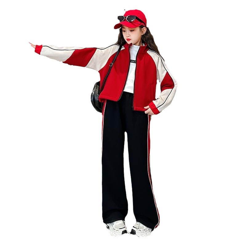 Sportanzug Für Mädchen Mit Modischer Jacke Und Bequemer Hose_voghion.com