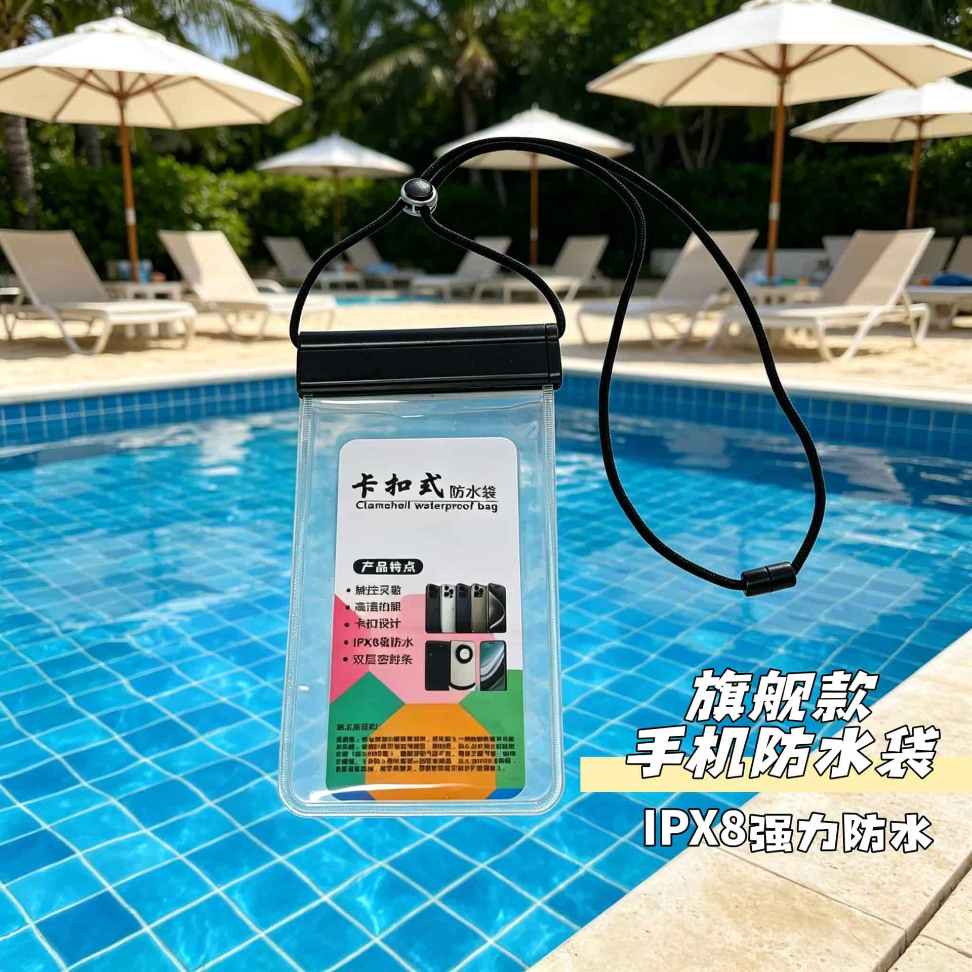 Nueva actualización de bolsas impermeables de alta gama con pantalla táctil impermeable cubierta de teléfono al por mayor logotipo personalizado soporte de etiqueta image 8