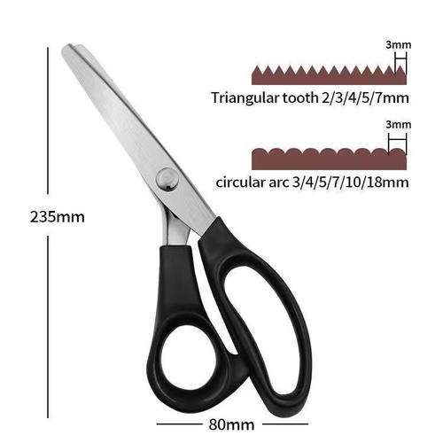 Wholesale triangle dogtooth zigzag scissors, curved wave scissors