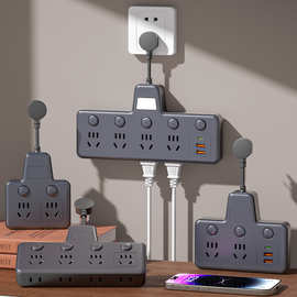 正品大功率插座转换器纯铜家用多功能插头typecUSB一转夜灯插排