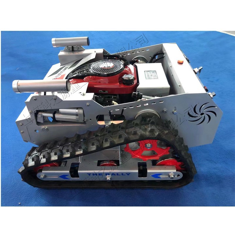 履带式遥控电动割草机 果园草坪小型自走碎草机 杂草开荒除草机