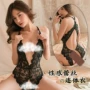 露背开档情趣蕾丝制服