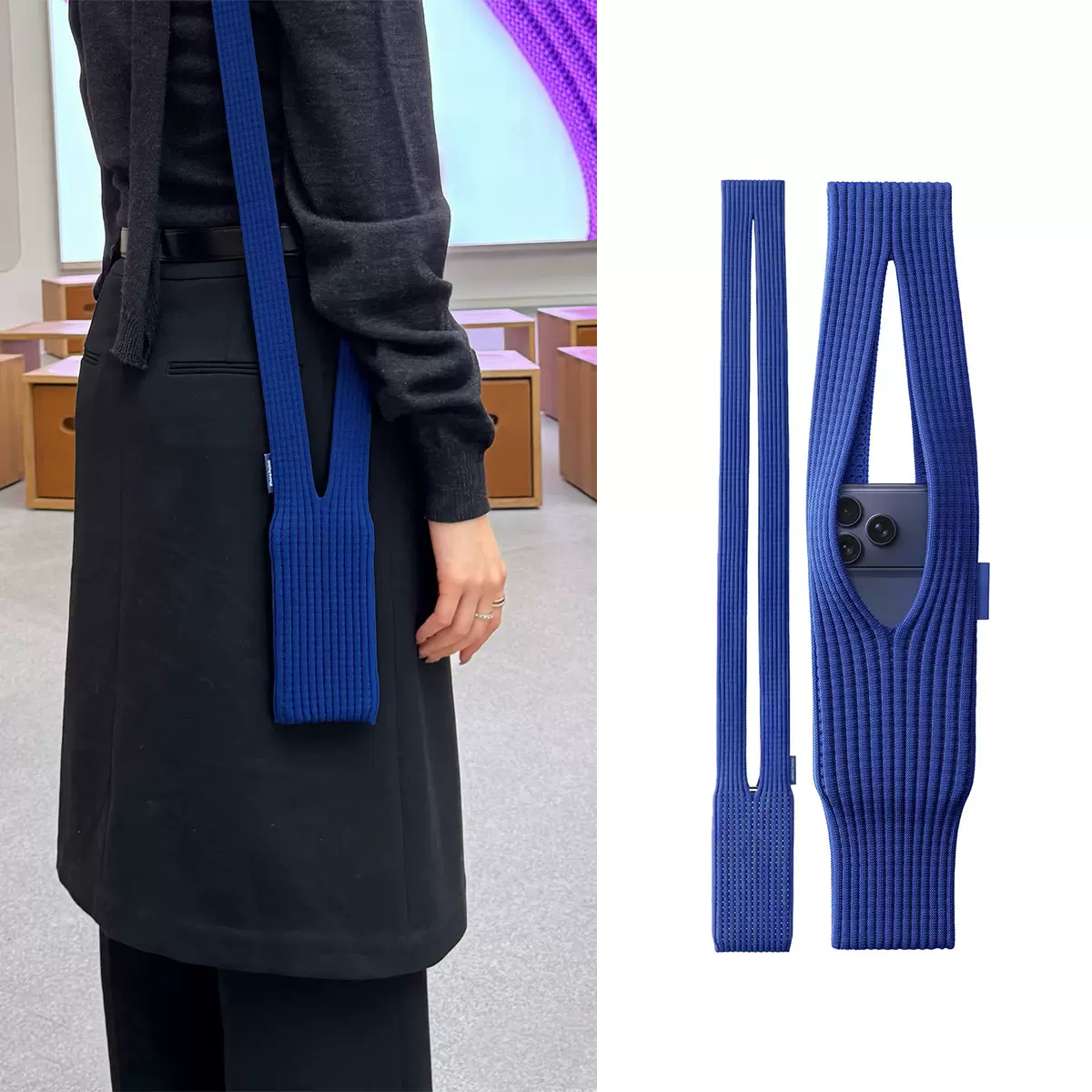 爆款包包女2025新款时尚手工针织腋下包小众单肩包上课毛线手机包