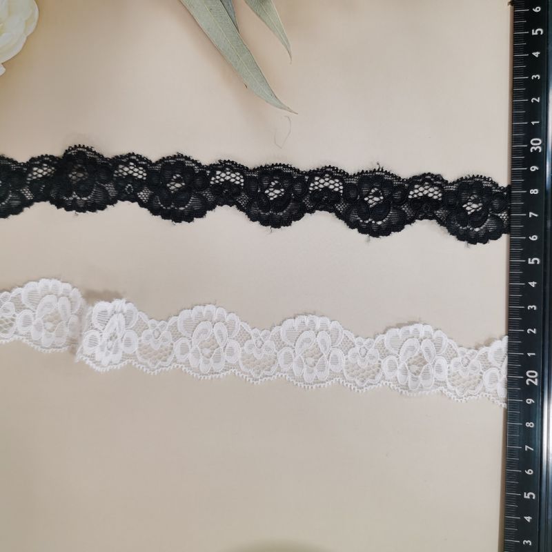 弹力蕾丝小花边 波浪边宽度3cm好品质 工厂新品服装内衣婚纱辅料