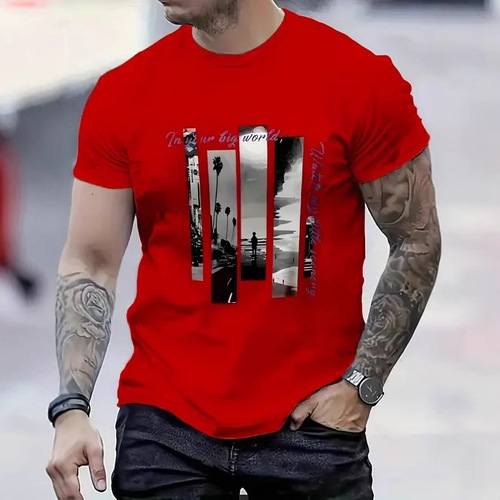 2025 Men's Round Neck Casual Stylish Simple Short Sleeve T-Shirt