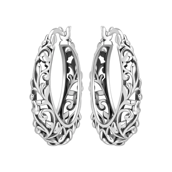 Cross-border supply vine large hoop earrings with 925 silver pins, classic retro original simple fashion earrings, trendy women's accessories