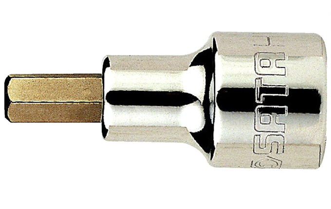 SATA/世达工具12.5MM系列50MM长六角旋具套筒24201-24209