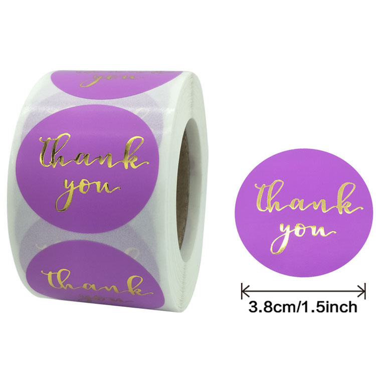 50g Weight Gift Stickers Event & Party Supplies Daily Occasion copper plate sticker Material Letter Pattern Fashion Style Hot Stamping Love Thank You Gift Envelope Mouth Copper Plate Sticker Label 3