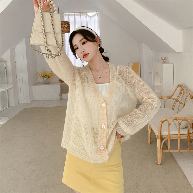 Spring light and thin cardigan, loose fit