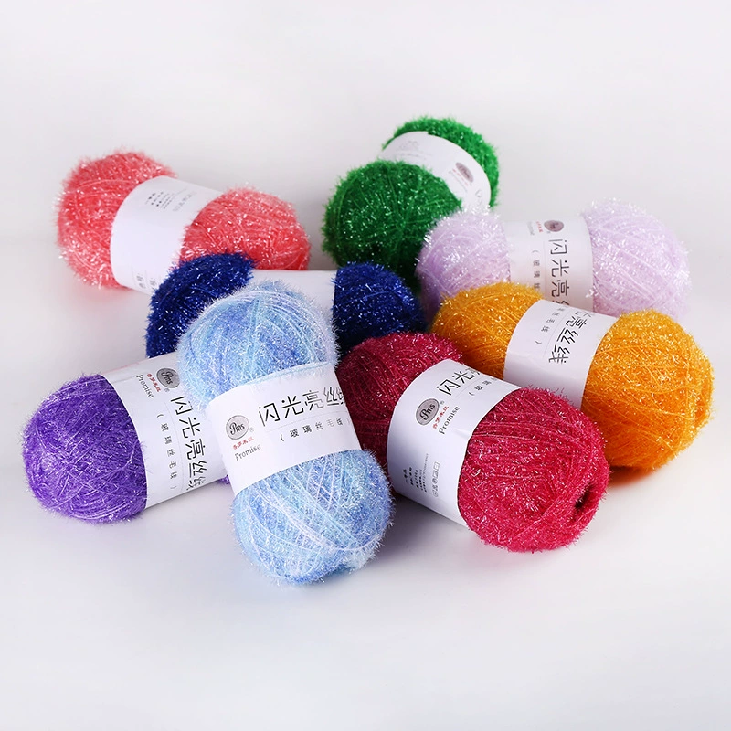 Стеклянная шелковая нить, handmade мерцание, 50 г (≈100 м) — упакованный односторонний пряжа