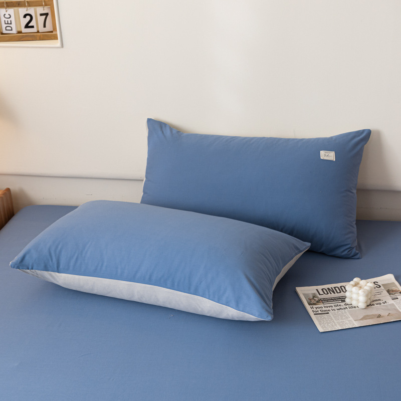 Un par de cubierta de almohada de algodón sin aire impreso 48 * 74cm cubierta de almohada de algodón casera de una sola persona cubierta de almohada interior