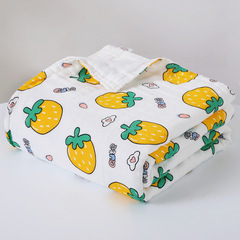 Manufacturer wholesale 110*110cm pure cotton baby bath towel six-layer gauze children's quilt bubble cotton infant children's blanket
