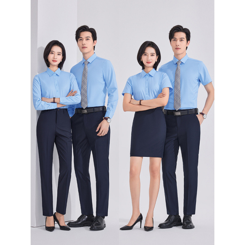 Solid Color Non-Iron Professional Shirt for Men, Long-Sleeved Office Bamboo Fiber Anti-Wrinkle Commuter Business Shirt, Formal Workwear Solid Color Non-Iron Professional Shirt for Men, Long-Sleeved Office Bamboo Fiber Anti-Wrinkle Commuter Business Shirt, Formal Workwear