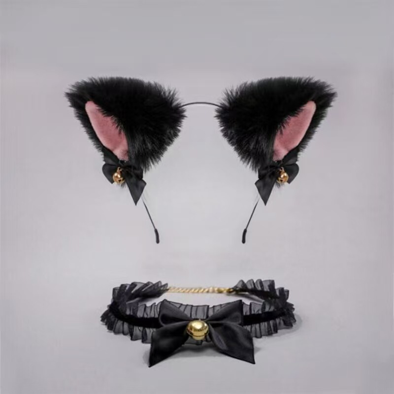 Cosplay cute cat ear bell hairband Lolita headdress lolita headdress cat ear sweet maid hairband Cosplay cute cat ear bell hairband Lolita headdress lolita headdress cat ear sweet maid hairband