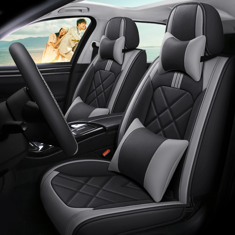 Foreign Trade Cross-border International Station Seat Cushion Pineapple Color Full Leather Universal Five-seat Car Seat