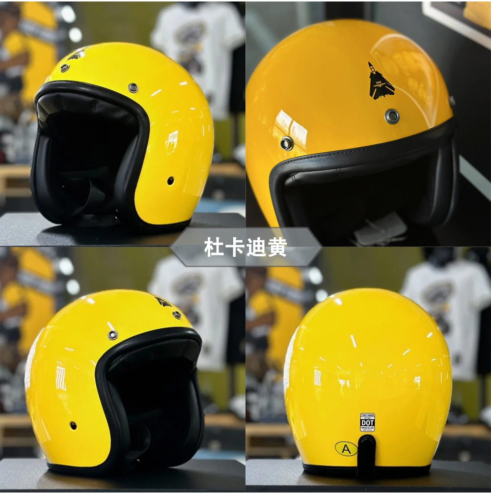 Italian TRRF Retro Half Helmet Carbon Fiber Motorcycle Helmet