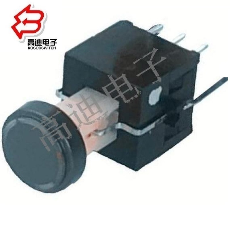 自锁开关带灯圆形、带灯自锁按键开关圆盖、发光自锁按钮开关圆头