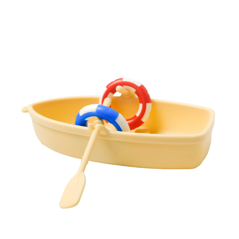 Miniatura de barco flotante, anillo de natación, barco de pesca, decoración para pecera, juguete de micropaisaje, bricolaje transfronterizo