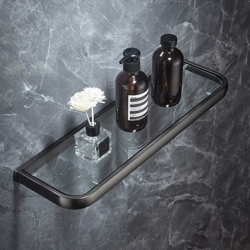All-copper shower gun gray bathroom towel rack set, bathroom shelf, bathroom hanging storage rack, bathroom accessories